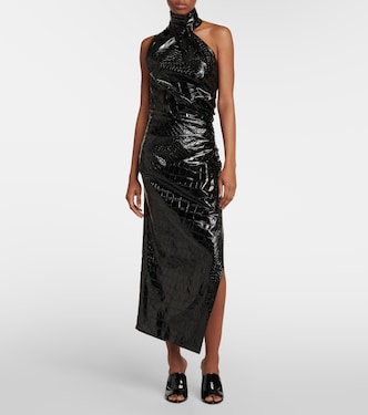 Abito midi asimmetrico con stampa | Alaïa