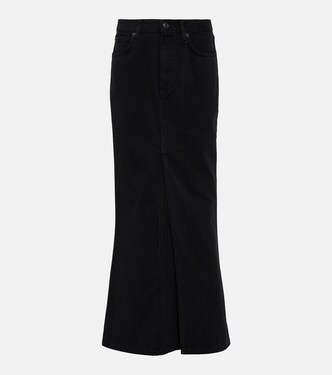 Mid-rise denim maxi skirt | Balenciaga