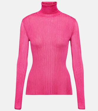 Top de cuello alto en punto acanalado | Tom Ford