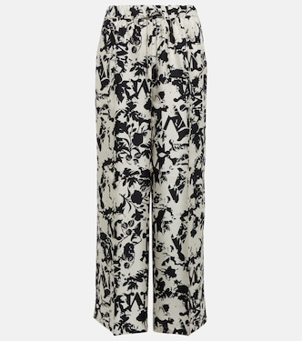 Pantalon ample Fiordo imprimé en soie | Max Mara