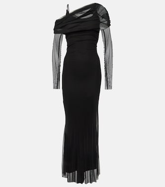 Abito lungo Veiled in tulle di seta | Christopher Esber