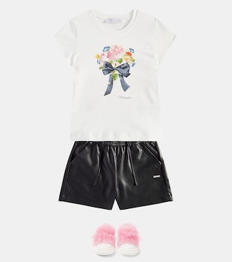 T-shirt in misto cotone con stampa | Monnalisa