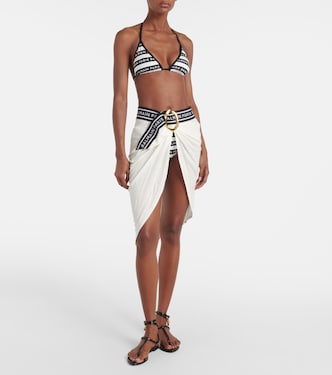 Pareo de mezcla de algodón estampado | Balmain