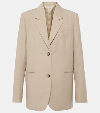 Single-breasted linen-blend blazer | Toteme