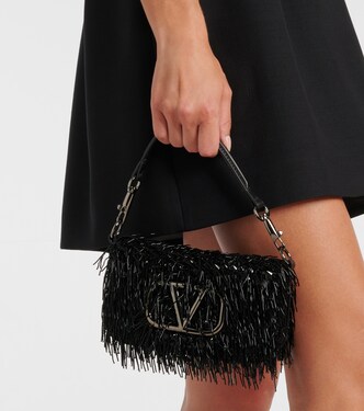Verzierte Schultertasche Locò Small aus Leder | Valentino Garavani