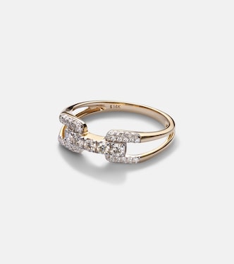 Ring Harness aus 14kt Gelbgold mit Diamanten | Stone and Strand