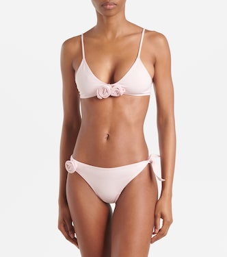 Top bikini con applicazione floreale | Coperni