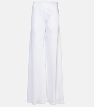 Gerade High-Rise-Hose aus Satin | Norma Kamali