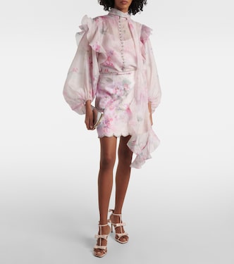 Blouse Crush à fleurs et volants | Zimmermann