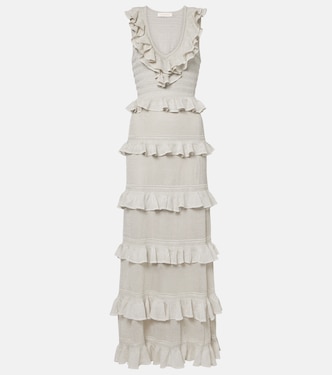 Maxikleid Crush Frilled aus Häkelstrick | Zimmermann