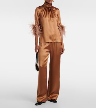 Weite Hose aus Seidensatin | Dolce&Gabbana