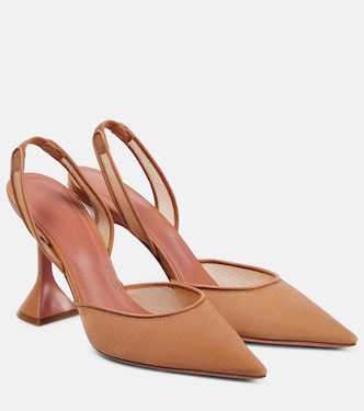 Holli mesh slingback pumps | Amina Muaddi