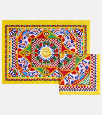 Carretto Siciliano placemat and napkin set | Dolce&Gabbana Casa