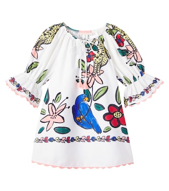 Bedrucktes Kleid Ramo De Flor aus Baumwolle | Fábula