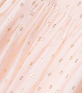 Polka-dot ruffled silk-blend dress | Chloé Kids
