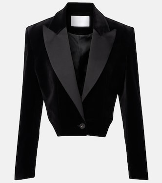 Cotton velvet blazer | Costarellos