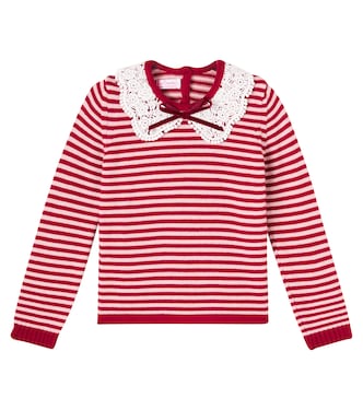 Pull Blanca rayé en laine | La Coqueta