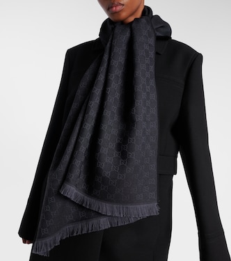 GG wool jacquard scarf  | Gucci