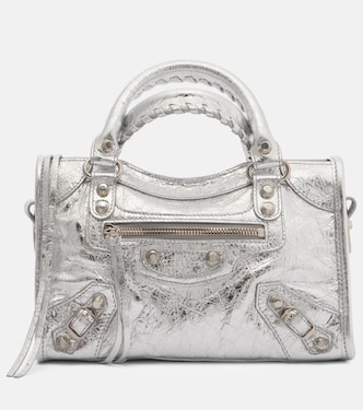 Le City Mini metallic leather shoulder bag | Balenciaga