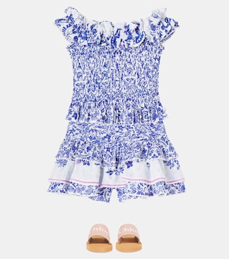 Alizee floral ruffled cotton skirt | Poupette St Barth Kids