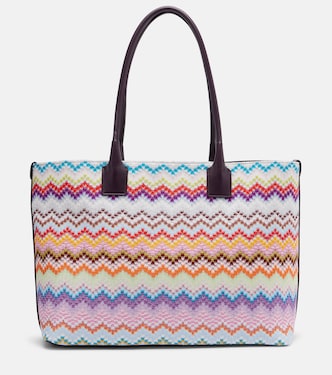 Cabas Zigzag en lamé et cuir | Missoni