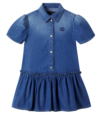 Vestido de denim con DG | Dolce&Gabbana Kids