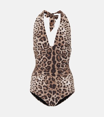 Costume intero con stampa leopardata | Dolce&Gabbana