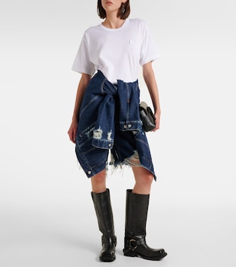 Camiseta de jersey de algodón con logo | Acne Studios