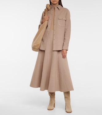 Falda midi Maureen plisada de tiro alto | Gabriela Hearst