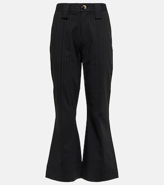 Pantalon évasé rayé | Ganni