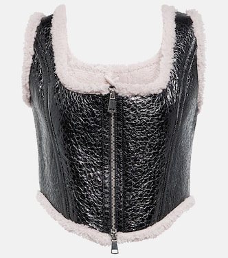 Corsé de piel con borrego | Jean Paul Gaultier