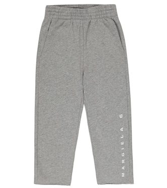 Logo cotton jersey sweatpants | MM6 Maison Margiela Kids