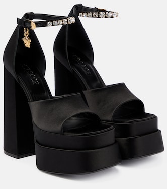 Sandali Medusa Aevitas in raso con plateau | Versace