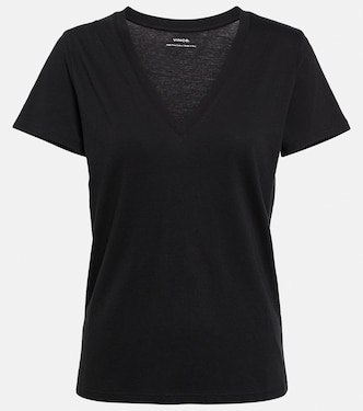 T-shirt in cotone con scollo a V | Vince