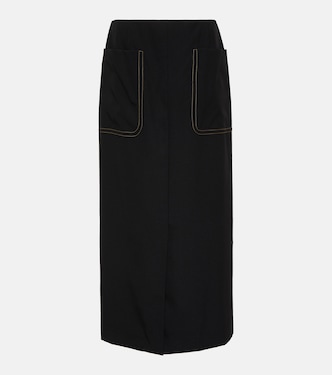 Gonna midi in lana a vita alta | Dries Van Noten
