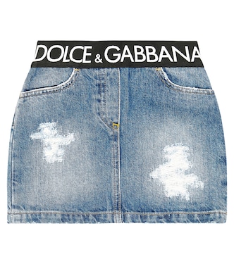Jupe en jean à logo | Dolce&Gabbana Kids
