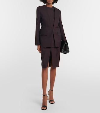 Herringbone chalk stripe blazer | Victoria Beckham