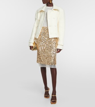 Double-breasted wool-blend jacket | Xu Zhi