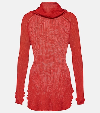 Top de cuello alto de punto acanalado | Victoria Beckham