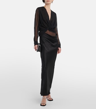 Drifted silk maxi skirt | Christopher Esber