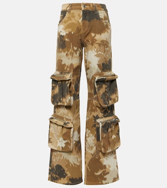 Pantaloni cargo a gamba larga con stampa | Blumarine