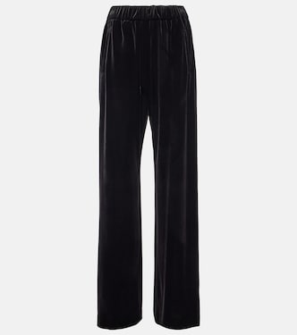 High-rise velvet wide-leg pants | Dolce&Gabbana