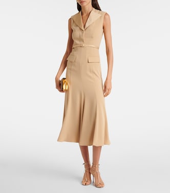 Abito midi in crêpe di raso | Roland Mouret