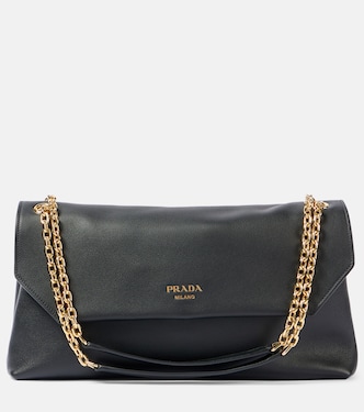 Medium leather shoulder bag | Prada