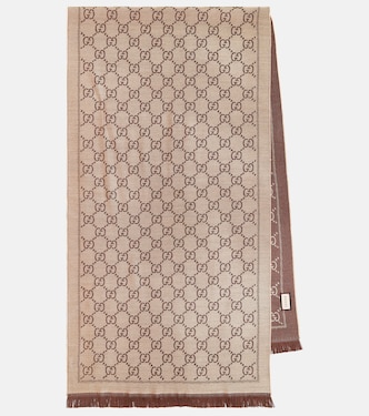 Sciarpa in jacquard di lana GG  | Gucci