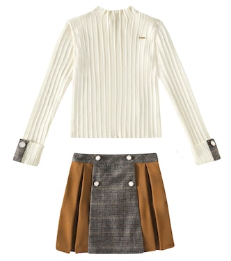 Pullover e gonna a quadri | Patachou