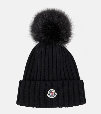 Berretto in lana con pelliccia sintetica | Moncler