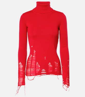 Dolcevita in misto lana distressed | MM6 Maison Margiela