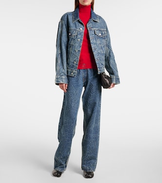 Distressed wool-blend turtleneck sweater | MM6 Maison Margiela