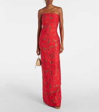 Abito bustier Laelia in jacquard | Emilia Wickstead